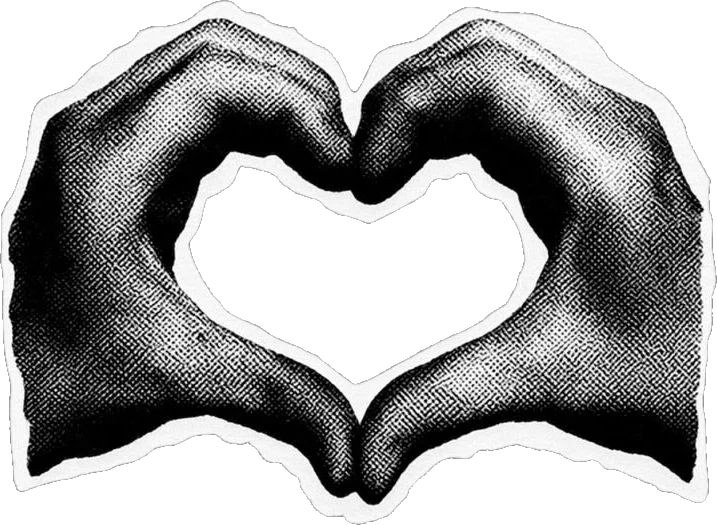 Heart hands graphic