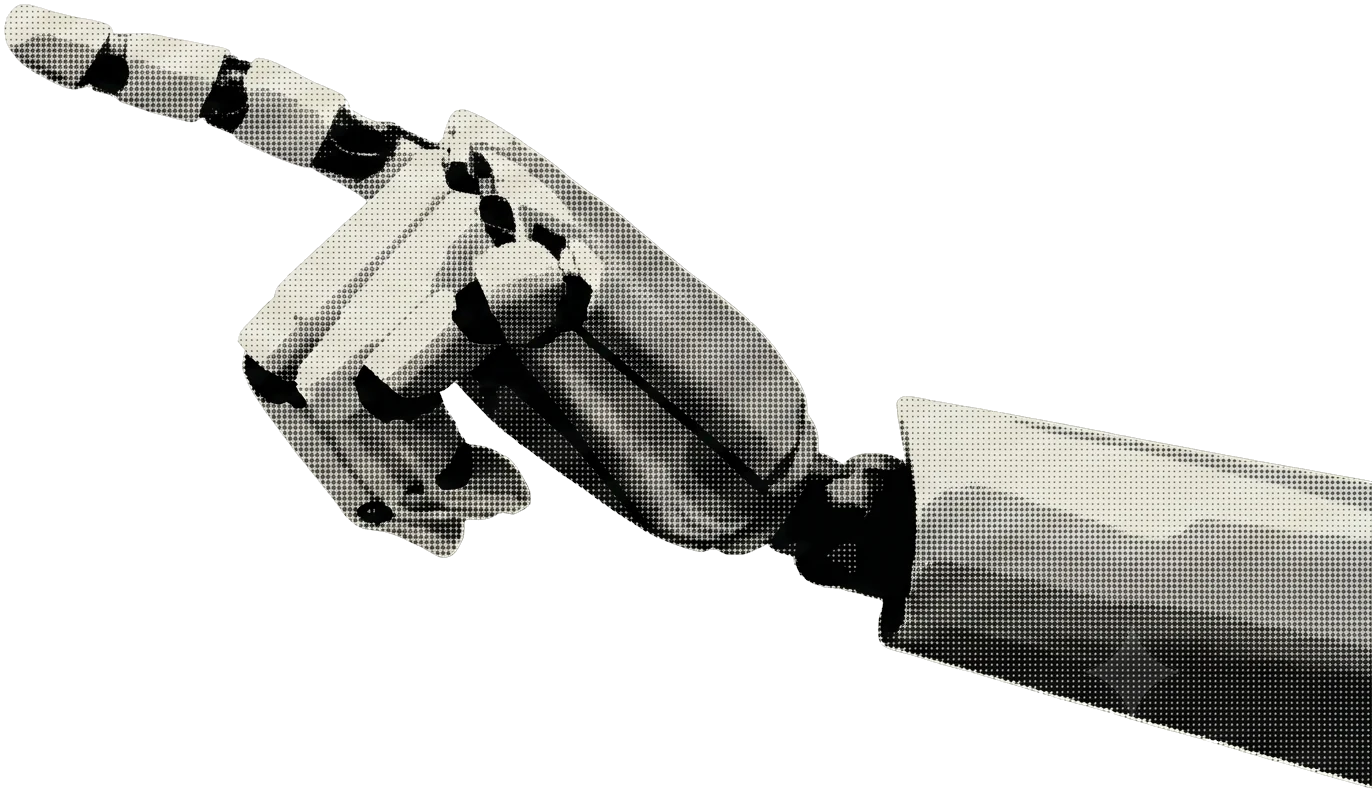 Cybernetic robot hand graphic